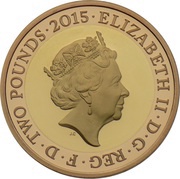 2 Pounds - Elizabeth II 5th portrait; Magna Carta, Gold Proof obverse image