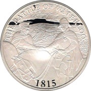 2 Pounds - Elizabeth II Battle of Waterloo; Silver Proof, United Kingdom, 2015 reverse image