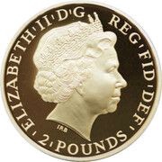 2 Pounds - Elizabeth II Year of the Sheep; Gold-Plated Silver Proof obverse image