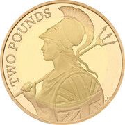 2 Pounds - Elizabeth II Britannia; Gold Proof, United Kingdom, 2015-2022 reverse image