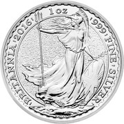 2 Pounds - Elizabeth II 5th portrait; 1 oz Fine Silver, United Kingdom, 2016 reverse image