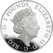 2 Pounds - Elizabeth II Year of the Monkey; Silver Proof obverse image