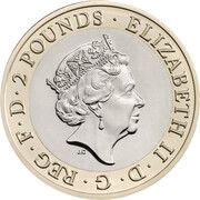 2 Pounds - Elizabeth II 5th portrait; Shakespeare, History obverse image