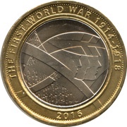 2 Pounds - Elizabeth II 5th portrait; The Army, United Kingdom, 2016 reverse image