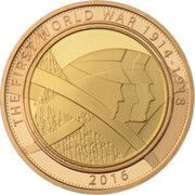 2 Pounds - Elizabeth II The Army; Gold Proof, United Kingdom, 2016 reverse image