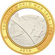 2 Pounds - Elizabeth II The Army; Silver Proof, United Kingdom, 2016 reverse image