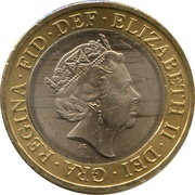 2 Pounds - Elizabeth II 5th portrait; Great Fire of London obverse image