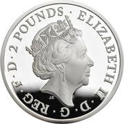 2 Pounds - Elizabeth II William Shakespeare; 1 oz Fine Silver obverse image