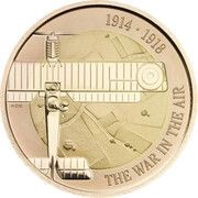 2 Pounds - Elizabeth II WWI Aviation; Gold Proof, United Kingdom, 2017 reverse image