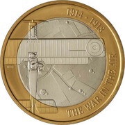 2 Pounds - Elizabeth II WWI Aviation; Silver Piedfort, United Kingdom, 2017 reverse image