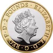 2 Pounds - Elizabeth II Frankenstein; Silver Piedfort obverse image
