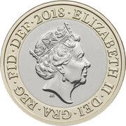 2 Pounds - Elizabeth II 5th portrait; First World War Armistice obverse image