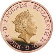 2 Pounds - Elizabeth II Royal Air Force Badge; Gold Proof obverse image