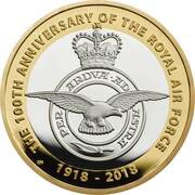 2 Pounds - Elizabeth II Royal Air Force Badge; Silver Piedfort, United Kingdom, 2018 reverse image