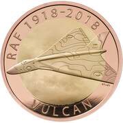 2 Pounds - Elizabeth II RAF Vulcan; Gold Proof, United Kingdom, 2018 reverse image