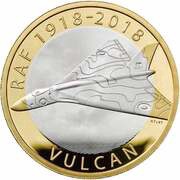 2 Pounds - Elizabeth II RAF Vulcan; Silver Piedfort, United Kingdom, 2018 reverse image