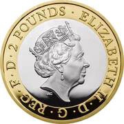 2 Pounds - Elizabeth II RAF Spitfire; Silver Proof obverse image