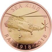 2 Pounds - Elizabeth II RAF Sea King; Gold Proof, United Kingdom, 2018 reverse image