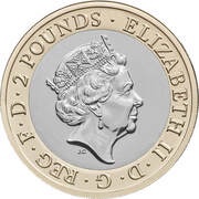 2 Pounds - Elizabeth II 5th portrait; RAF Lightning II obverse image