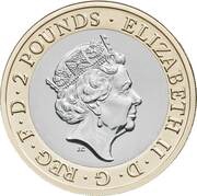 2 Pounds - Elizabeth II 5th portrait; Wedgwood obverse image