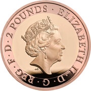2 Pounds - Elizabeth II Samuel Pepys' Diary; Gold Proof obverse image