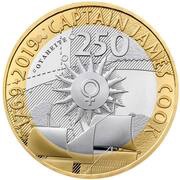 2 Pounds - Elizabeth II Captain Cook - II; Silver Proof, United Kingdom, 2019 reverse image