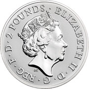 2 Pounds - Elizabeth II Buckingham Palace; 1 oz Fine Silver obverse image