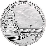 2 Pounds - Elizabeth II Buckingham Palace; 1 oz Fine Silver, United Kingdom, 2019 reverse image