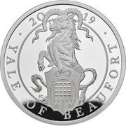 2 Pounds - Elizabeth II Yale of Beaufort; Silver Proof, United Kingdom, 2019 reverse image