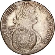 960 Réis - João Prince Regent Countermarked 8 Reales; Minas Gerais obverse image