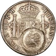 960 Réis - João Prince Regent Countermarked 8 Reales; Minas Gerais, Brazil, 1808 reverse image
