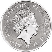2 Pounds - Elizabeth II Silver Valiant; 1 oz Fine Silver obverse image