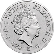 2 Pounds - Elizabeth II Year of the Rat; 1 oz Fine Silver obverse image