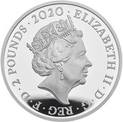 2 Pounds - Elizabeth II David Bowie; Silver Proof obverse image