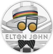 2 Pounds - Elizabeth II Elton John; Silver Proof, United Kingdom, 2020 reverse image