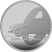 2 Pounds - Elizabeth II James Bond - I; Silver Proof, United Kingdom, 2020 reverse image