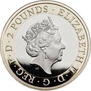 2 Pounds - Elizabeth II 5th portrait; Mayflower obverse image