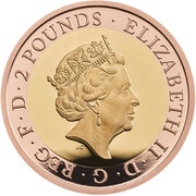 2 Pounds - Elizabeth II Mayflower; Gold Proof obverse image