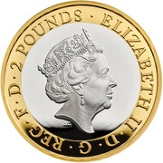2 Pounds - Elizabeth II Mayflower; Silver Piedfort obverse image