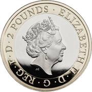2 Pounds - Elizabeth II 5th portrait; Agatha Christie obverse image