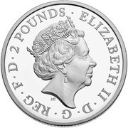 2 Pounds - Elizabeth II Mayflower; 1 oz Fine Silver obverse image