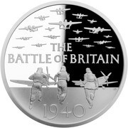 2 Pounds - Elizabeth II Battle of Britain; Silver Proof, United Kingdom, 2020 reverse image