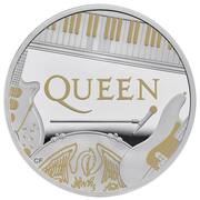 2 Pounds - Elizabeth II The band Queen; Silver Proof, United Kingdom, 2020 reverse image