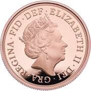2 Sovereigns- Elizabeth II 5th portrait; George III Bicentenary obverse image
