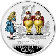 2 Pounds - Elizabeth II Alice Through the Looking Glass; Silver Proof, United Kingdom, 2021 reverse image