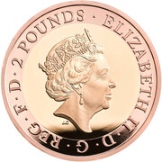 2 Pounds - Elizabeth II H.G Wells; Gold Proof obverse image