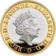 2 Pounds - Elizabeth II H.G Wells; Silver Piedfort obverse image