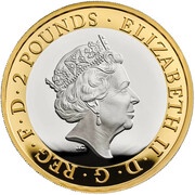 2 Pounds - Elizabeth II H.G Wells; Silver Proof obverse image