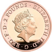 2 Pounds - Elizabeth II Sir Walter Scott; Gold Proof obverse image