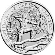 2 Pounds - Elizabeth II Robin Hood; 1 oz Fine Silver, United Kingdom, 2021 reverse image